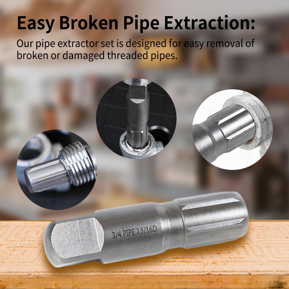 6-Piece Heavy Duty Pipe Extractor Set