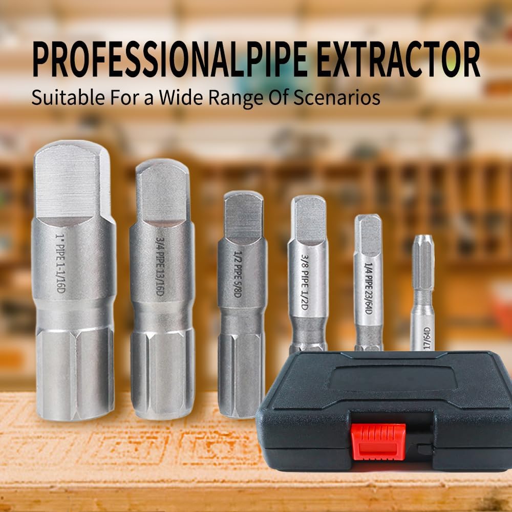 6-Piece Heavy Duty Pipe Extractor Set