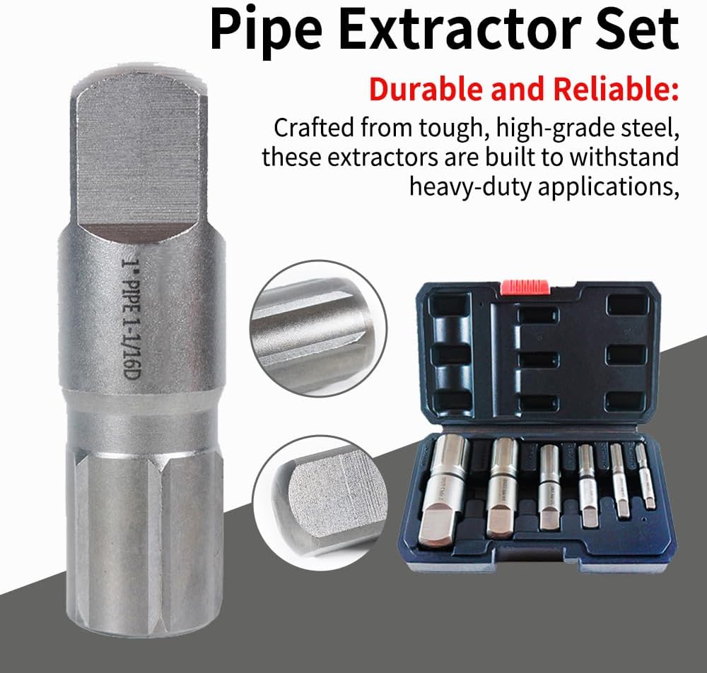 6-Piece Heavy Duty Pipe Extractor Set